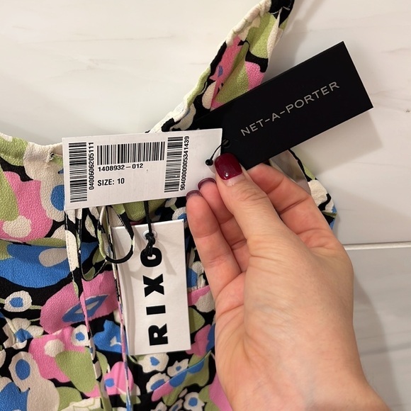 Rixo | NWT Maeve Floral Print Crepe Maxi Dress - Size UK 10/US 6 - Picture 8 of 10